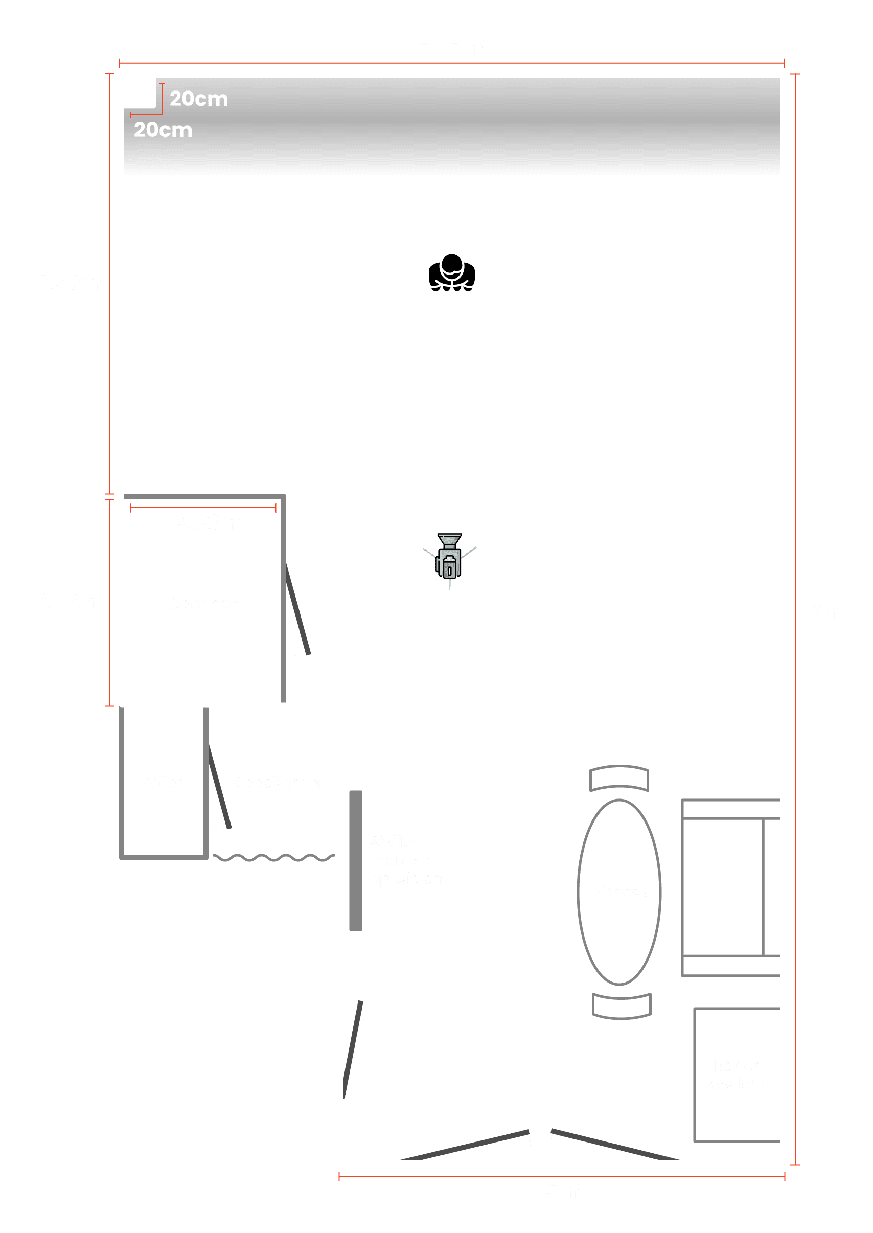 Plattegrond Studio Big Time Plattegrond Studio Big Time